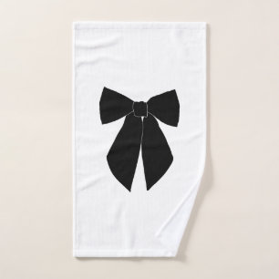 Black Bow Bath Towel Set
