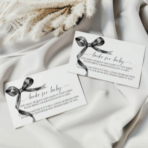 Black Bow Book for Baby Enclosure Card
