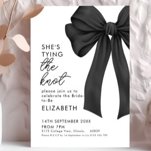 Black Bow Bridal Shower Invitation