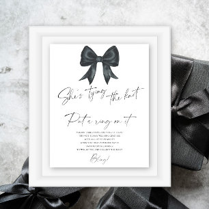 black bow bridal shower Put a ring on it game Poster