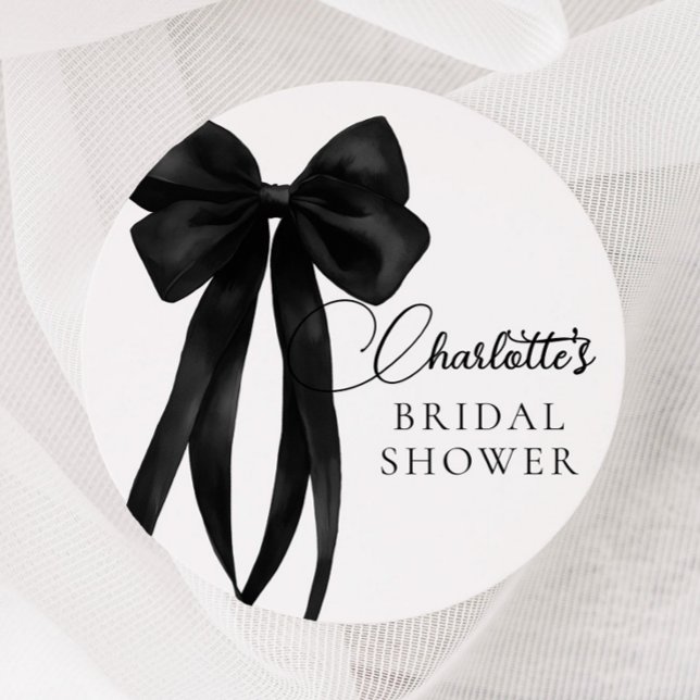 Black Bow Bridal Shower Sticker (Creator Uploaded)