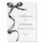 Black Bow Bridal Shower Welcome Sign