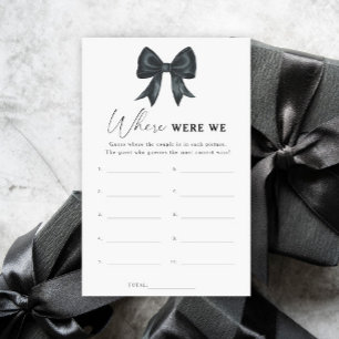 Black Bow bridal shower Where were we game