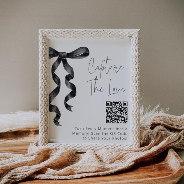 Black Bow Capture The Love Hashtag Poster (Creator Uploaded)