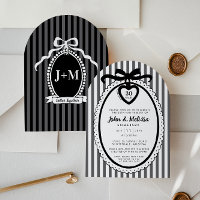 Black Bow Coquette Anniversary Party Invitation