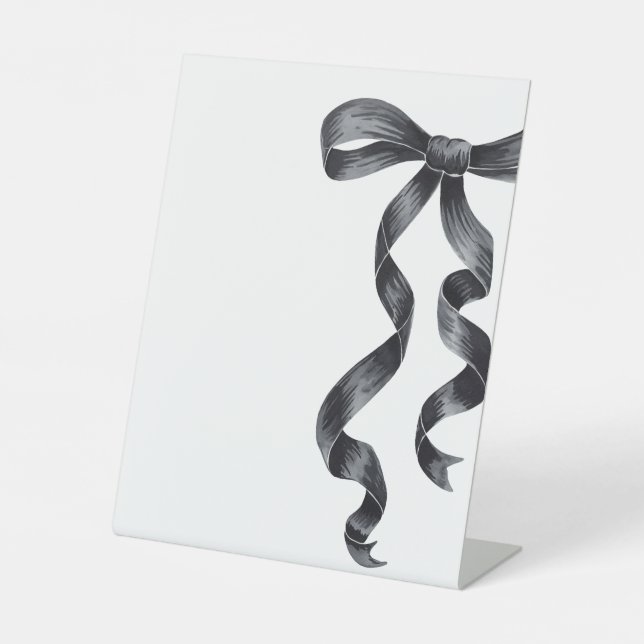 Black Bow Custom Sign (Front)