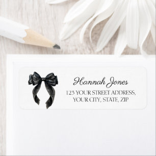 Black Bow french Bridal Shower addressing