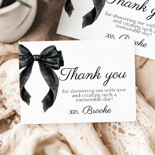 Black Bow French Bridal Shower thank you