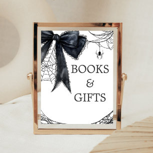 Black Bow Gothic Little Boo Books and Gifts Sign