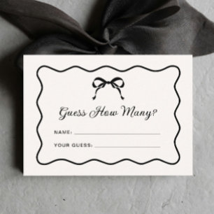 Black Bow Guess How Many Game Enclosure Card