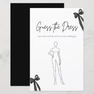 Black Bow Guess The Dress Bridal Shower Game
