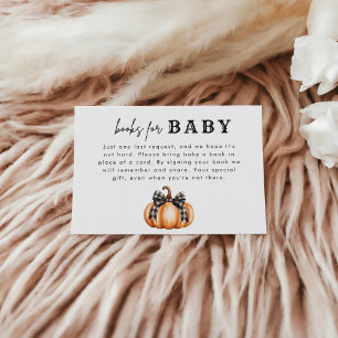 Black Bow Little Pumpkin Books for Baby  Enclosure Card