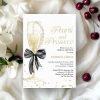 Black Bow Pearls and Prosecco Bridal Shower