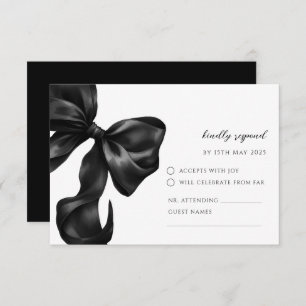 Black Bow RSVP Response Card