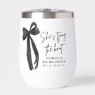 Black Bow She's Tying the Knot Bachelorette