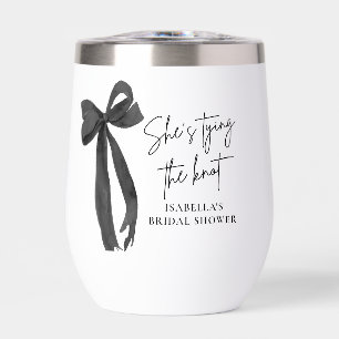 Black Bow She's Tying the Knot Bridal Shower