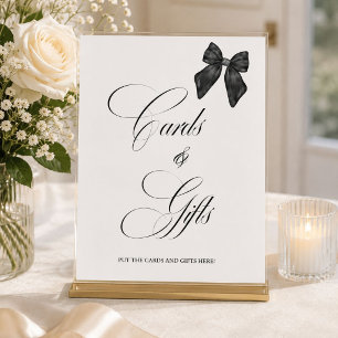 Black Bow She's Tying the Knot Bridal Shower Acrylic Sign
