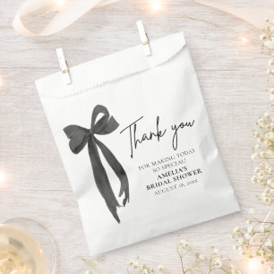 Black Bow She's Tying the Knot Bridal Shower Favour Bags