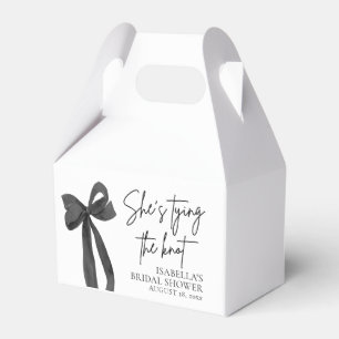 Black Bow She's Tying the Knot Bridal Shower Favour Box