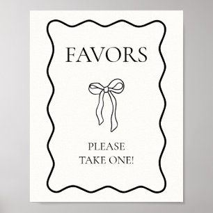 Black Bow Shes Tying the Knot Bridal Shower Favour Poster