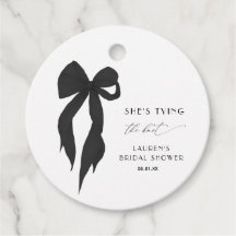 Black Bow She's Tying the Knot Bridal Shower 