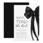 Black Bow She's Tying The Knot Bridal Shower