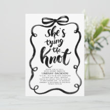 Black Bow She's Tying The Knot Bridal Shower