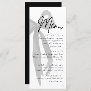 Black Bow She's Tying the Knot Bridal Shower Menu