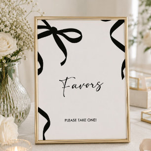 Black Bow She's Tying the Knot Bridal Shower Poster
