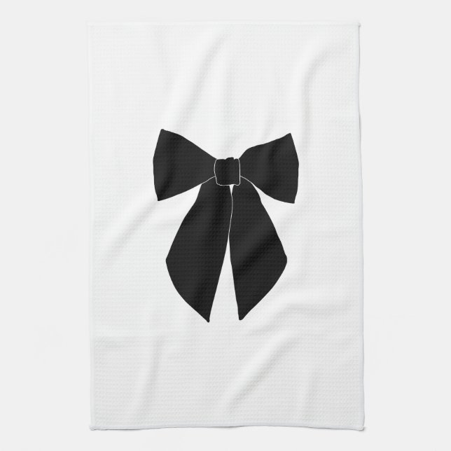 Black Bow Tea Towel (Vertical)