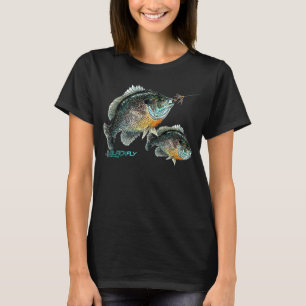 Black Bow Tie Bluegill Fishing Panfish Jig Fly Fi T-Shirt