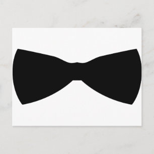 black bow tie postcard