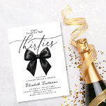Black Bow Tying Up Her Thirties 40th Birthday Invitation<br><div class="desc">Celebrate the milestone of forty with timeless elegance using our Black Bow “Tying Up Her Thirties” 40th Birthday Invitation. Designed with sophistication and simplicity in mind, this chic invitation features a classic black silk bow illustration, perfectly symbolising the transition from her thirties into fabulous forties. The minimalist layout ensures your...</div>