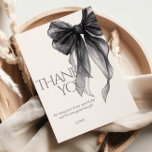 Black Bow Watercolor 18th Birthday Thank You Card<br><div class="desc">Black Bow Watercolor 18th Birthday Thank You Card</div>