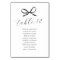 Black Bow Wedding Seating