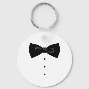 Black Bowtie Key Ring