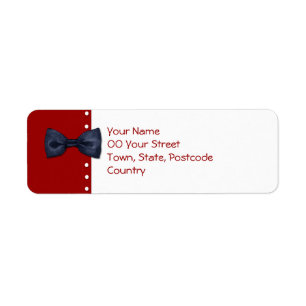 Black BowTie Return Address Label