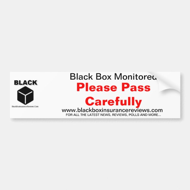 Black Box Car Sticker - Please Pass Carefully (Front)