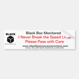 Black Box Car Sticker - Speed Limit