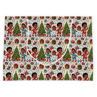 Black Boy Holiday Joy Gift Bag