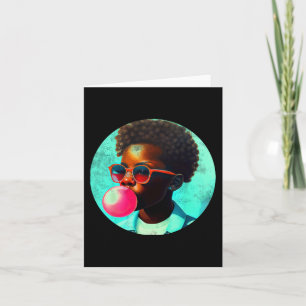 Black Boy Joy Bubble Gum Fun African Melanin Princ Card