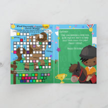 Black Boys Equestrian Secret Message Birthday