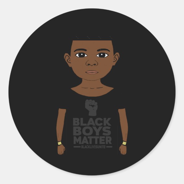 Black Boys Sticker  (Front)