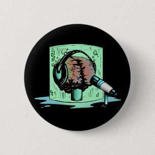 Black Brain Button