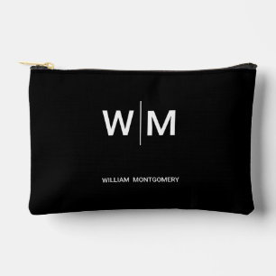 Black Branded Logo Corporate Business Company Accessory Pouch