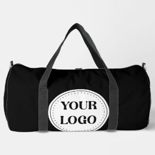 Black Branded Logo Corporate Business Company Ba Duffle Bag