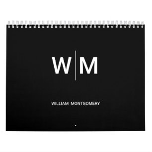 Black Branded Logo Corporate Business Company Calendar