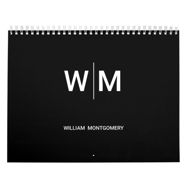 Black Branded Logo | Corporate Business Company Calendar (Cover)