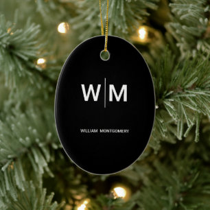 Black Branded Logo Corporate Business Company Ceramic Tree Decoration