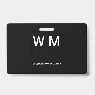 Black Branded Logo   Corporate Business Company ID Badge